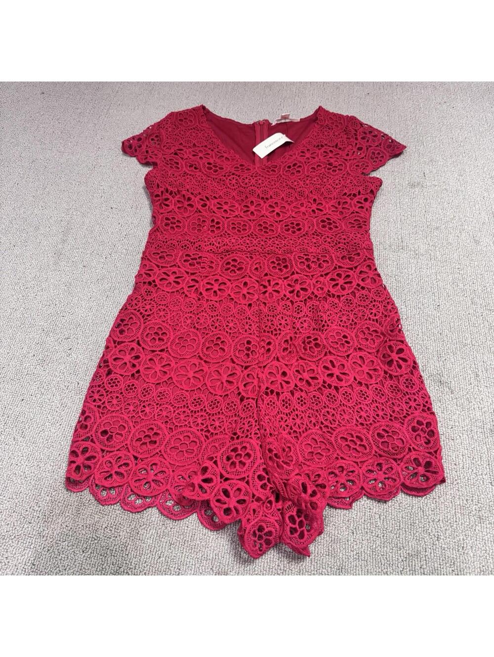 Mi Ami Romper Pink Cap Sleeve Women’s Size Large NWT